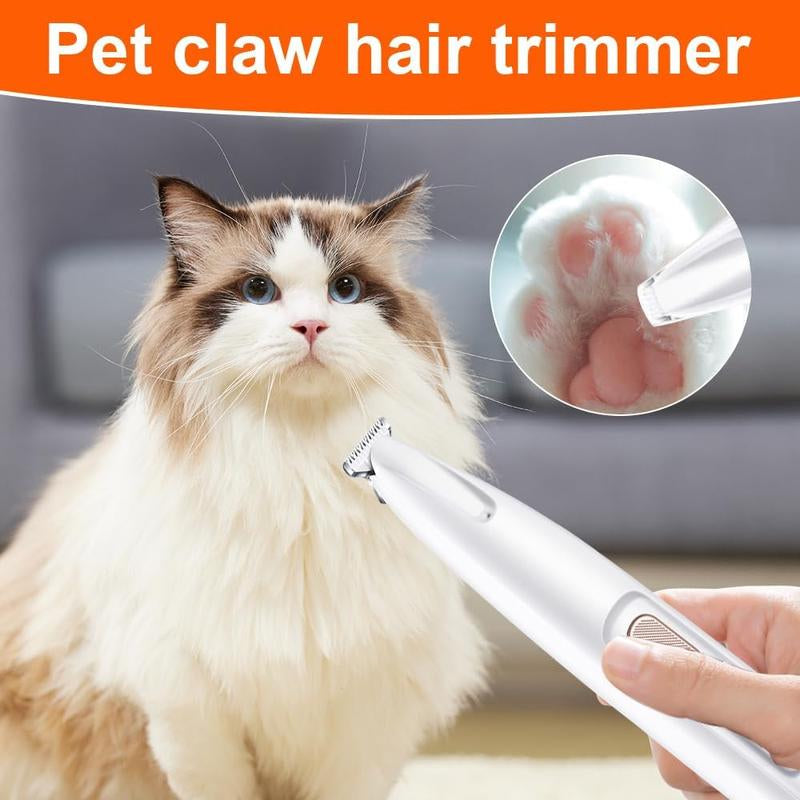 2025 New Pet Trimmer for Dogs and Cats,Waterproof Rechargeable Pet Shaver with LED Light, Multifunctional Pet Hair Clippers for Paws Eyes Ears Face Rump,Dog Stuff,Cat Paw Trimmer Grooming Tools