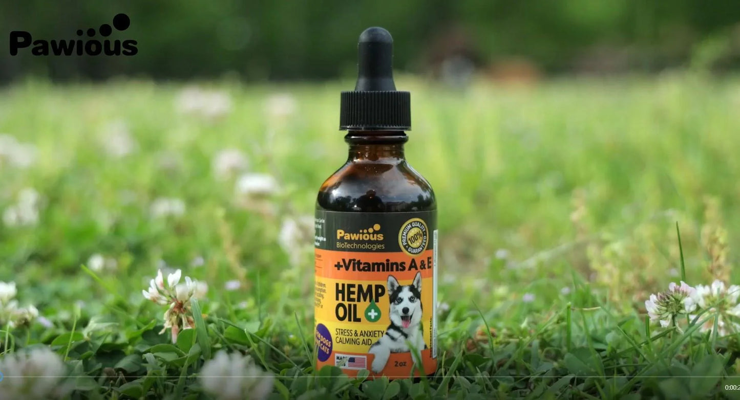 Hemp Oil for Dogs & Cats Large 2Oz Bottle Made in USA Joint Pain And