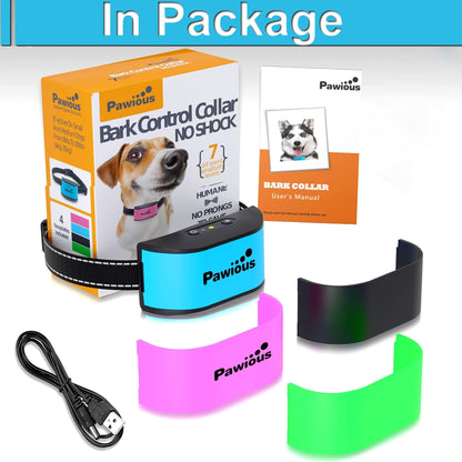 Small Dog Bark Collar Humane No Shock Rechargeable anti Barking Collar Rainproof