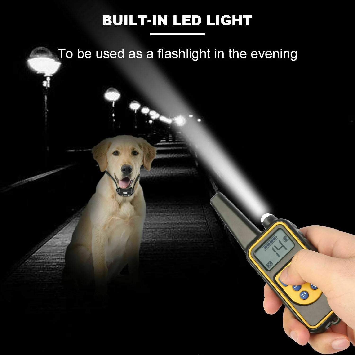 Rechargeable Waterproof Remote Dog Training Collar - 2700 FT Range with LCD Display