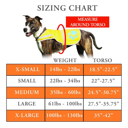 Dog Reflective Vest XL Size Neon Yellow Hi Vis Safety Vest Keeps Dogs Visible