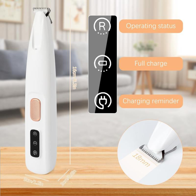 2025 New Pet Trimmer for Dogs and Cats,Waterproof Rechargeable Pet Shaver with LED Light, Multifunctional Pet Hair Clippers for Paws Eyes Ears Face Rump,Dog Stuff,Cat Paw Trimmer Grooming Tools