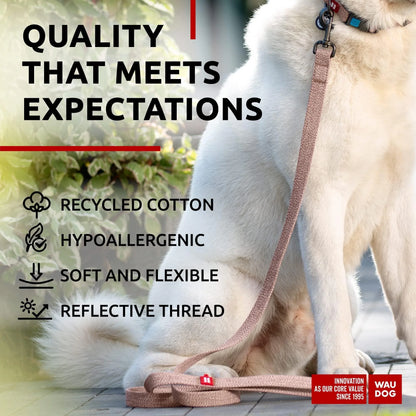 Recycled Cotton Dog Leash 6 Ft 10 Ft Eco Friendly Collar for Small Medium & Large Dogs Reflective Dog Leash for Medium Dogs Strong Leashes for Large Breed Dogs Puppy Leash for Small Dogs