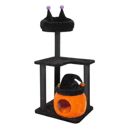 [Springtok] KAMABOKO Gothic Cat Tree (30.3"-59") – Multiple Height Options,Cat Scratching Post, Cat Tree, Cat Tower with Gothic Design