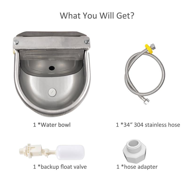Automatic Animal Water Bowl Dog Water Dispenser Duck Waterer Poultry Watering System