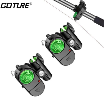 2Pcs Electronic Fishing Bite Alarm with Sound Ledlights Indicator Bell Clip on Fishing Rod Tackle Sensitive Fishing Alarm