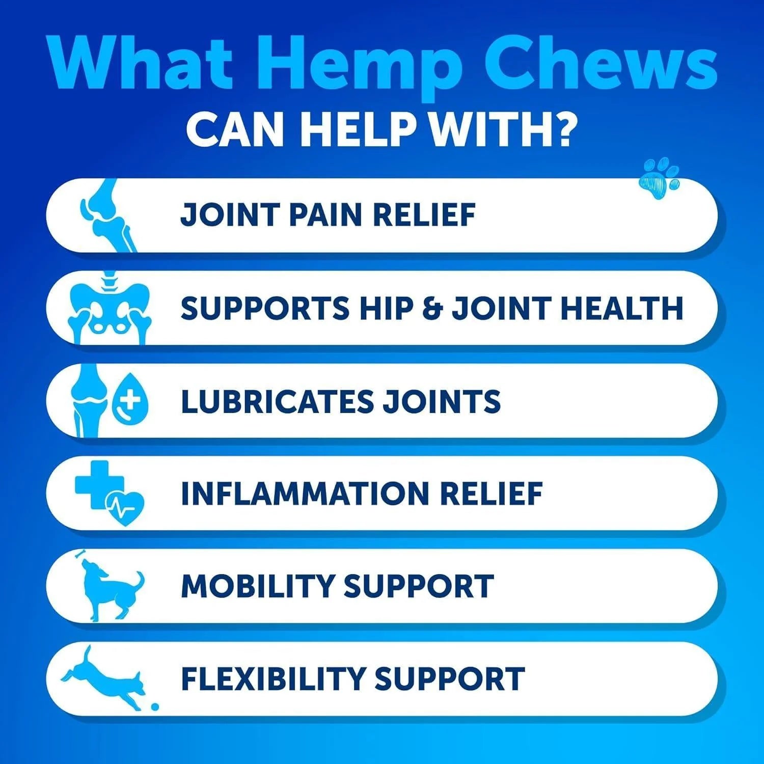 Hip and Joint Supplement for Dogs Glucosamine Joint Pain Relief Chews With