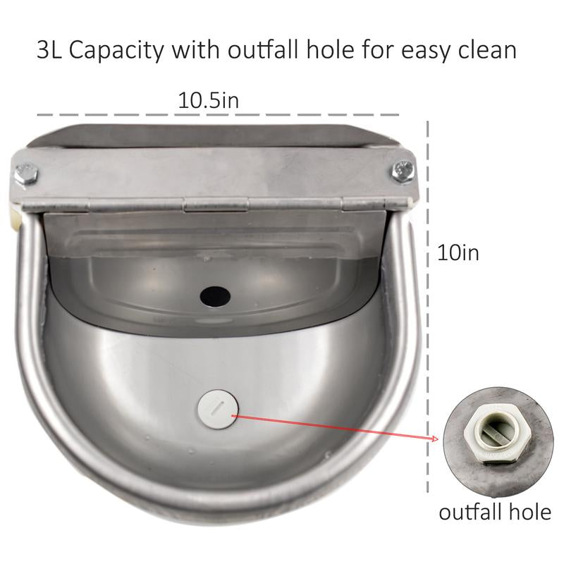 Automatic Animal Water Bowl Dog Water Dispenser Duck Waterer Poultry Watering System