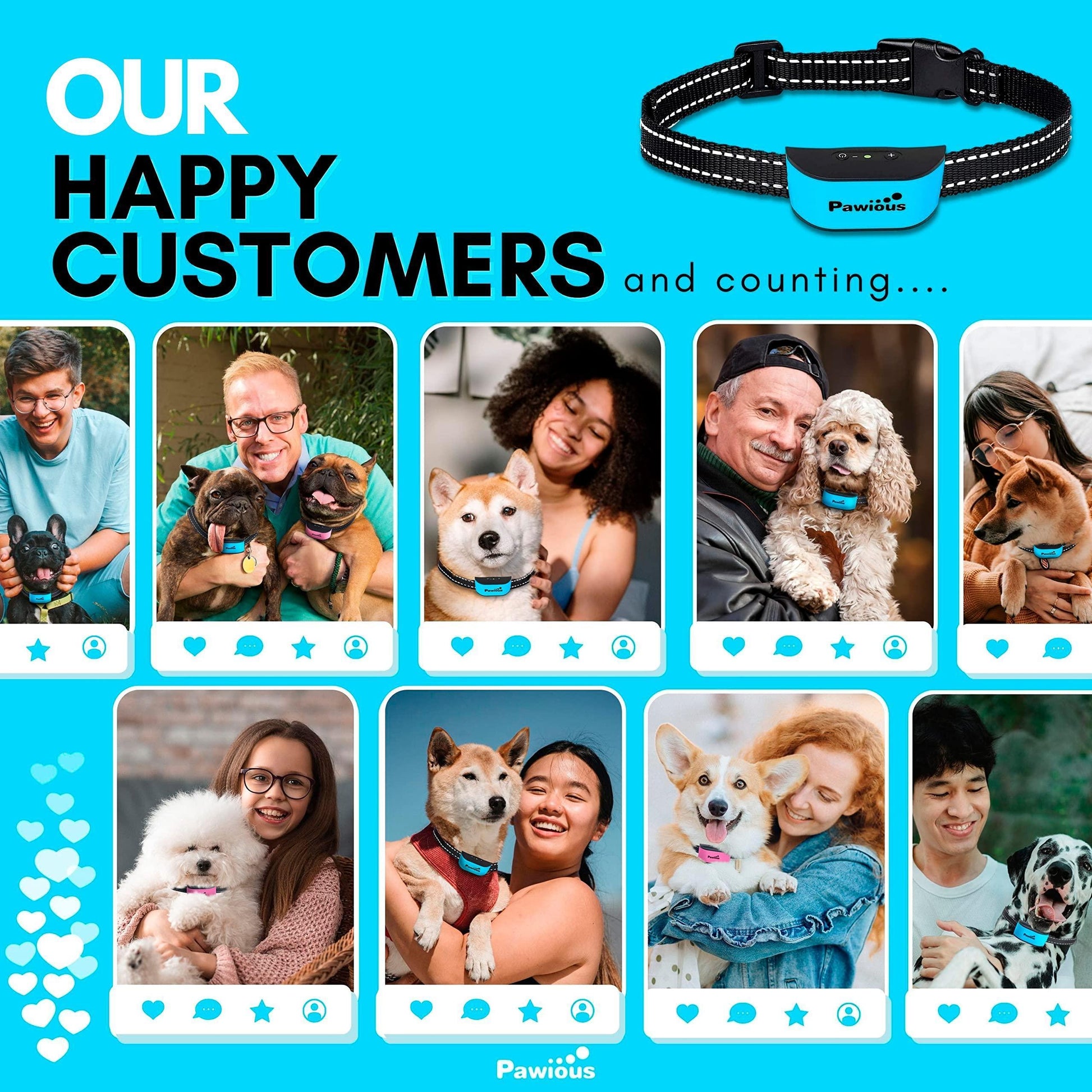 Small Dog Bark Collar Humane No Shock Rechargeable anti Barking Collar Rainproof