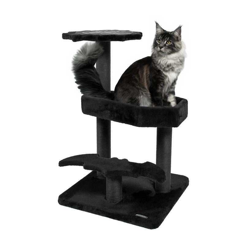 [Springtok] KAMABOKO Gothic Cat Tree (30.3"-59") – Multiple Height Options,Cat Scratching Post, Cat Tree, Cat Tower with Gothic Design