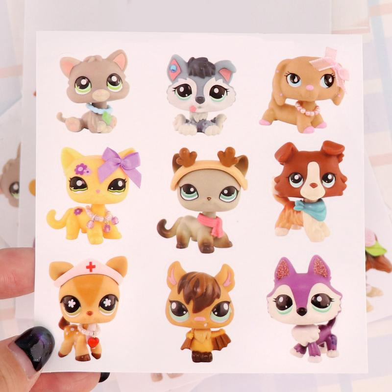 Littlepeta 5 Pc Random Pets and 7 Pc Random Accessories Miniature Cat and Dog Figures Pets and Accessories Set